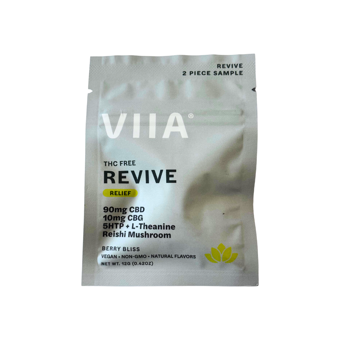 VIIA | Gummies | THC-FREE | CBD + CBG | Revive | Berry Bliss / 2 Count